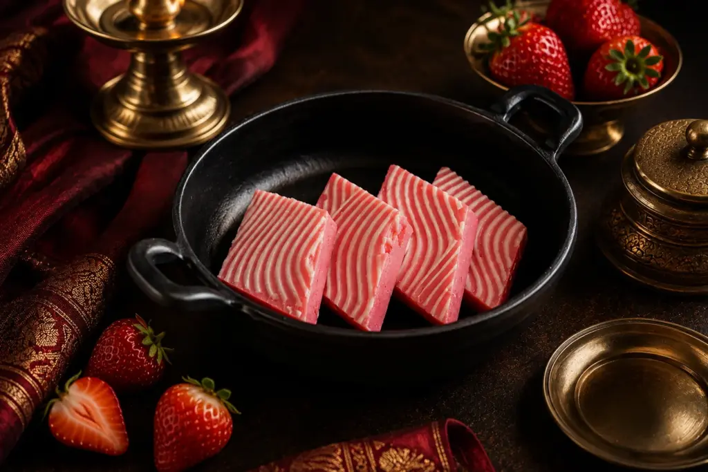 Home 13 Strawberry Kaju Katli