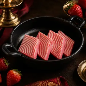 Strawberry Kaju Katli